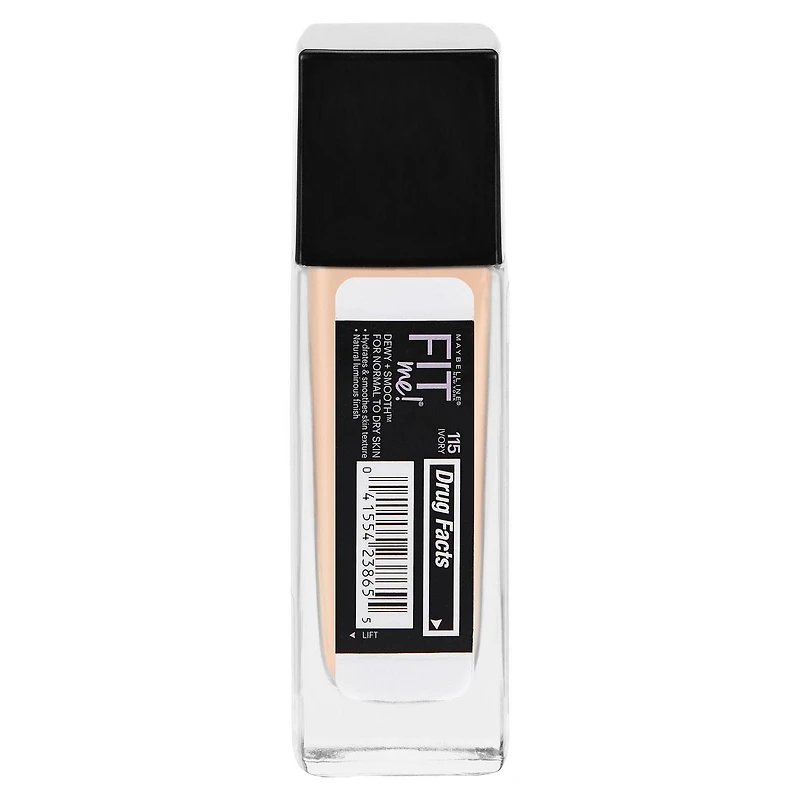 Maybelline New York Fit Me®, Hydrate + Smooth Fond de teint liquide, 30  ML 1 fl. oz, 30 ml