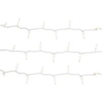 Holiday Time 100-Count Warm White LED Glass Mini Christmas Lights, with White Wire