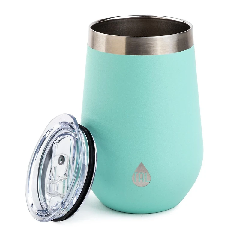 TAL Stainless Steel Wine Tumbler 12 fl oz, Mint, Water Bottle