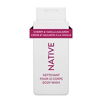 Native Natural Body Wash, Cherry Vanilla & Macaron, Sulfate Free, Paraben Free