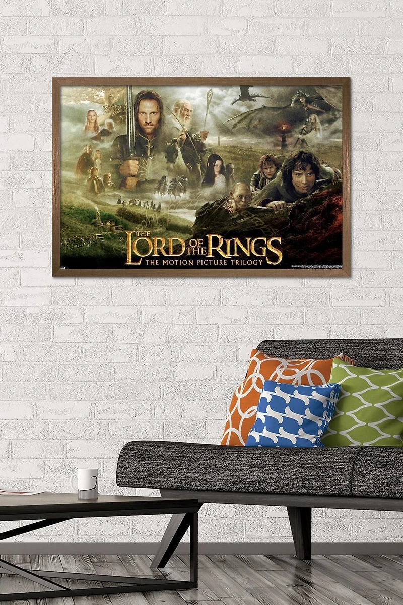 The Lord of the Rings: The Motion Picture Trilogy Wall Poster, 22.375" x 34" Framed