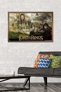 The Lord of the Rings: The Motion Picture Trilogy Wall Poster, 22.375" x 34" Framed