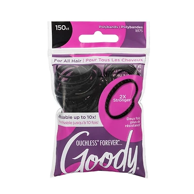 Bandelettes de polyéthylène noires sans aspérités Goody - 150 CT Goody Polybands