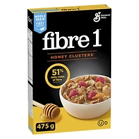 Fibre Un, Grappes de Miel, Céréales pour le Petit-Déjeuner Riches en Fibres et en Grains Entiers, 475 g 475g