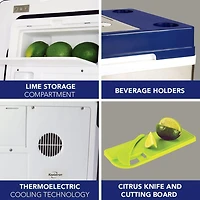 Corona 44-Quart Cruiser Iceless Cooler with Bottle Opener, 12V Travel Fridge, Holds 24 Bottles