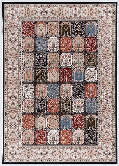 Tapis d'appoint Emerald Duluth gris & bleu de 3 pi 3 po x 5 pi