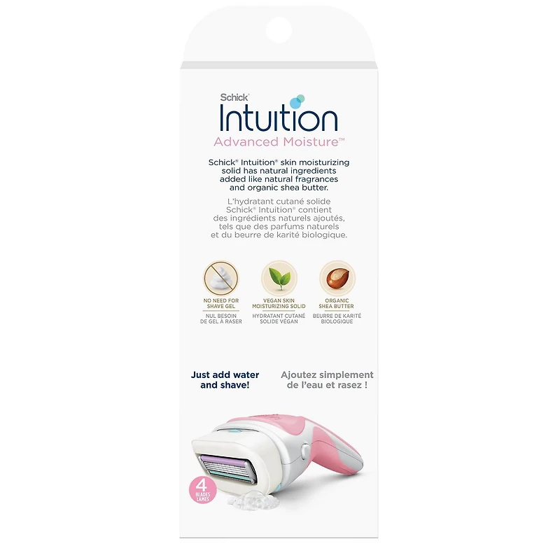Rasoir pour femmes Schick Intuition Hydratation améliorée avec beurre de karité 1 rasoir