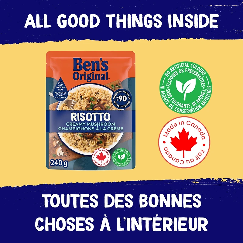 BEN’S ORIGINAL Risotto Ail Rôti et Fines Herbes, Sachet de 240g Ben's Original Risotto aux Champignons