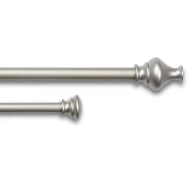 hometrends Jasmin 5/8" Double Rod 66-120" Nickel Matte
