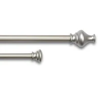hometrends Jasmin 5/8" Double Rod 66-120" Nickel Matte