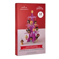 Hallmark Disney Princess Countdown Calendar Miniature Christmas Tree Set With 12 Mini Christmas Ornaments
