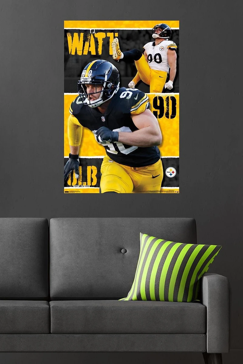 NFL Pittsburgh Steelers - T.J. Watt 24 Wall Poster, 22.375" x 34"