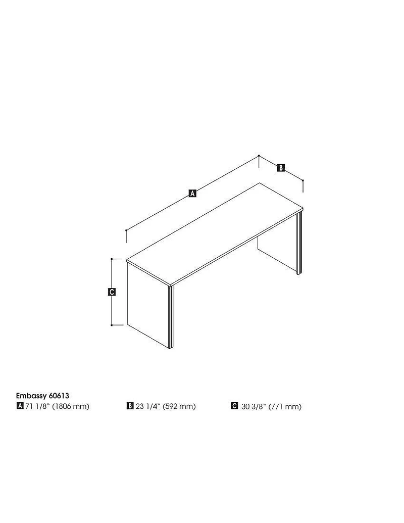 Bestar Embassy 71" Credenza