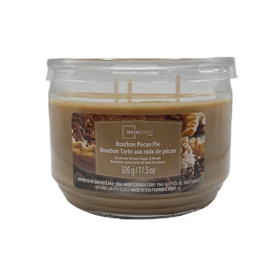MAINSTAYS PL Bourbon Pecan Pie Scented 3-Wick Glass Jar Candle, 11.5 oz., MAINSTAYS PL Bourbon Pecan Pie Scented 3-Wick Glass Jar Candle, 11.5 oz.
