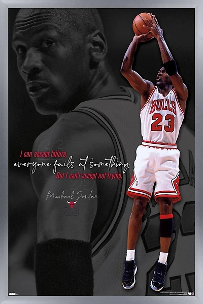 Michael Jordan - Can't Accept Not Trying Wall Poster, 22.375" x 34"