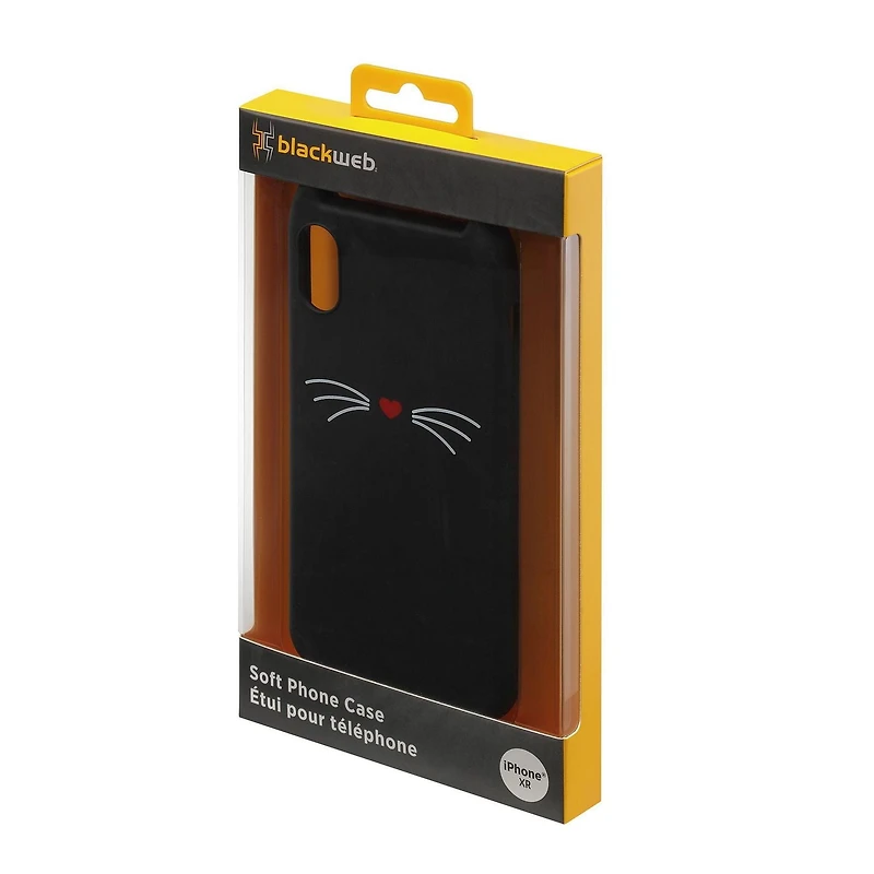 Étui souple en plastique à la mode pour iPhone XR blackweb (Noir)