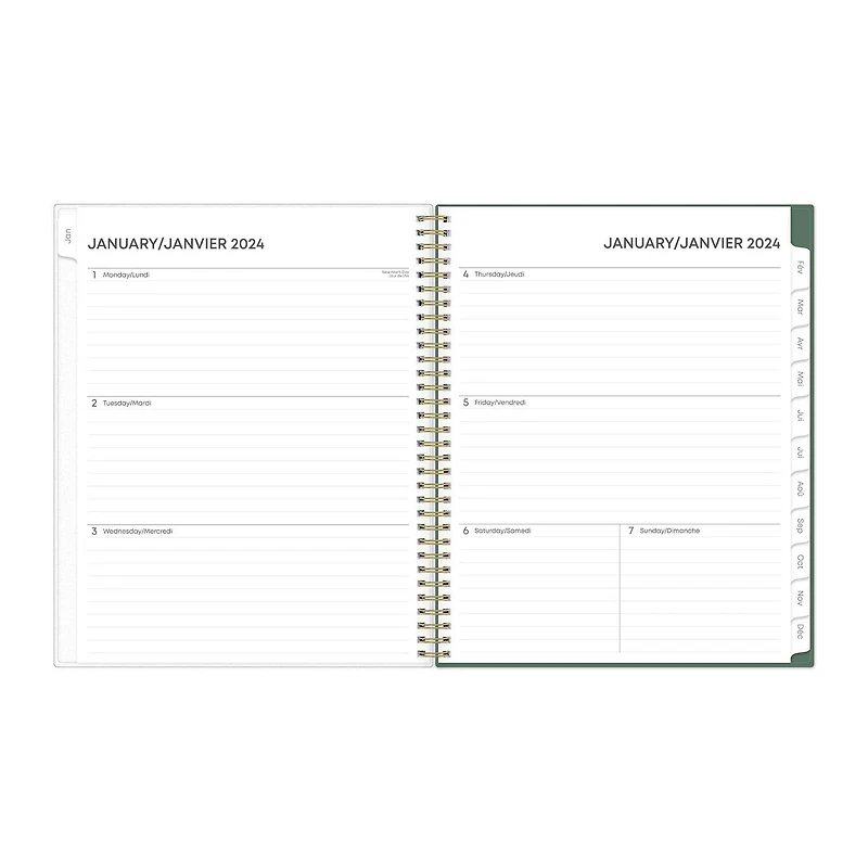 2024 Weekly Monthly Planner, 8.5x11, Blue Sky, Monroe Light