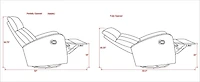 Lennox Metro swivel glider recliner