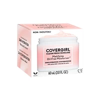 COVERGIRL Clean Fresh Skincare Mattifying Oil-Free Moisturizer, 60ml. Mattifying face moisturizer formulated with Cactus Water for 24HR Balanced Hydration, 100% Vegan & Cruelty-Free, 60ML Moisturizer