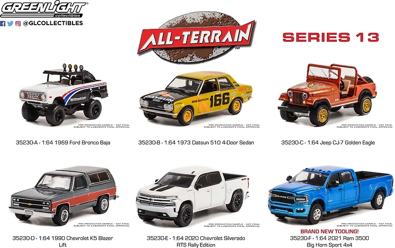 GreenLight 1:64 All-Terrain Die-Cast Véhicules Série 13