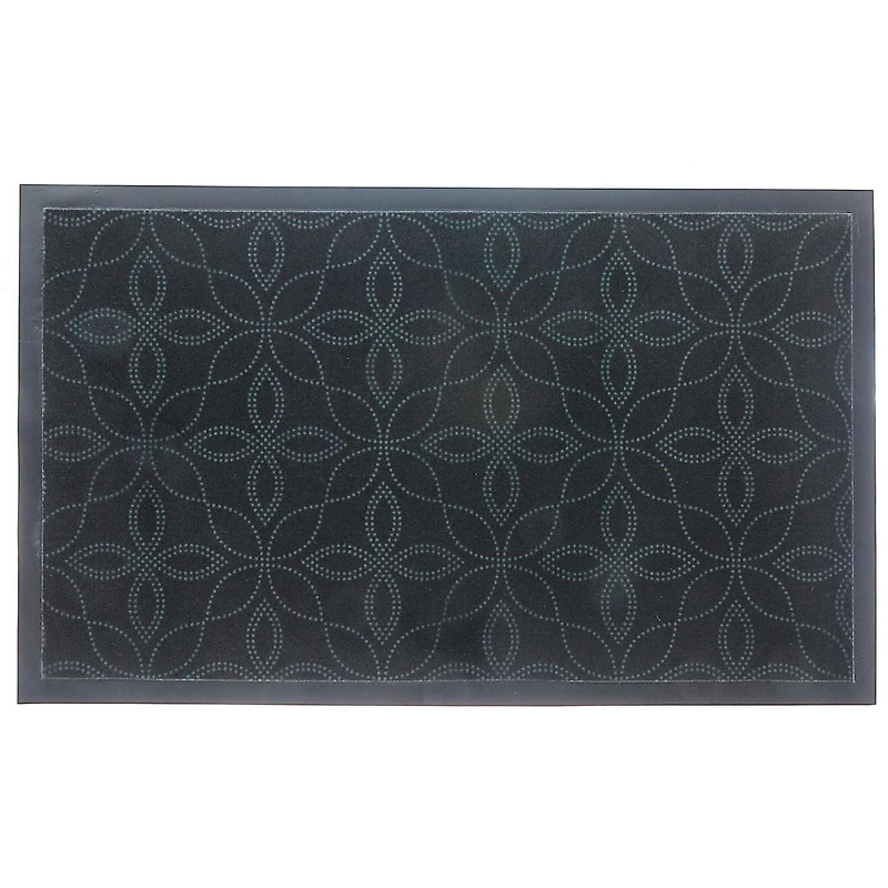 Tapis Pvc Imprimé Points Fleurs 18"X30"