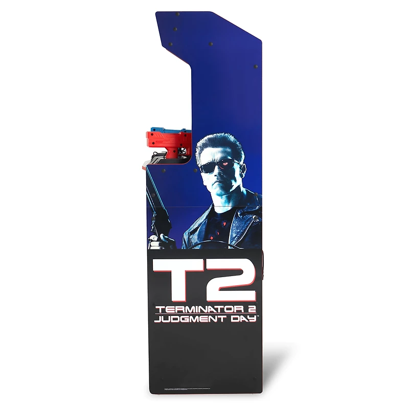 Arcade1Up Terminator 2 Deluxe Arcade Machine – 17" Color Screen, Real-Feel Arcade Light Guns, Wi-Fi Leaderboards, Classic Video Game, Perfect for at-Home Gaming
