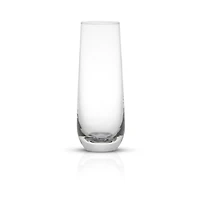 Milo Crystal Stemless Champagne Flute Glasses - 9.4 oz - Set of 8
