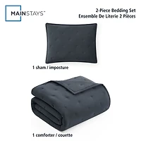 Mainstays 3-Piece Comforter Set, Greystone, Double Queen, Double Queen