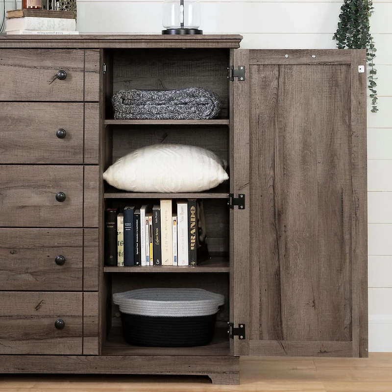 South Shore Lilak Door Chest with 5 Drawers