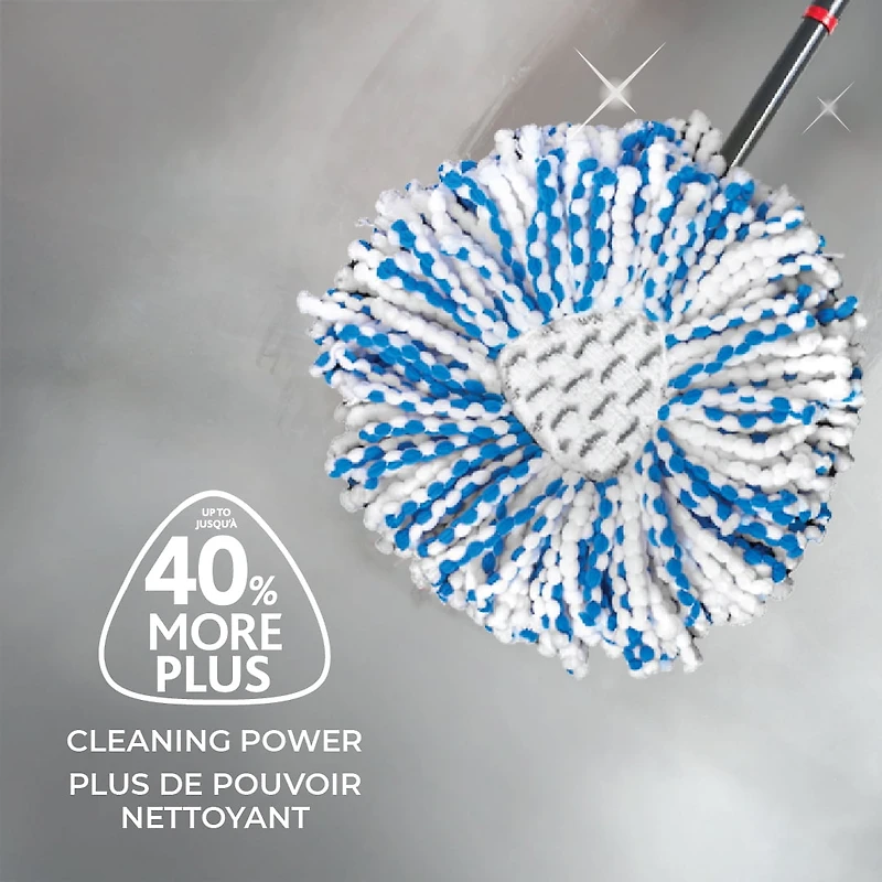 Vileda RinseClean™ Deep Clean Spin Mop Head Replacement, Washable & Reusable Refill