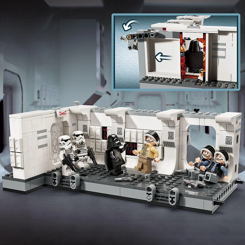 LEGO Star Wars: A New Hope Boarding the Tantive IV Fantasy Toy, Collectible Star Wars Toy with Exclusive 25th Anniversary Minifigure Clone Trooper Fives, Gift Idea for Kids Ages 8 and Up, 75, Includes 502 Pieces, Ages 8+
