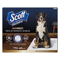 Scott Pet Guard Advanced Dog Pads - Dog Training Pee Pads for Large & Extra Large Dogs - Up to 16 Hour Absorbency with odour Control - Softest Quilted Dog Pee Pads - XXL - 36" x 36" - 40 Pack