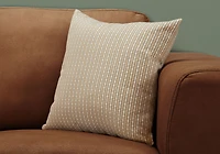 Monarch Specialties Oreillers, 18 X 18 Carré, Encart Inclus, Jeté Décoratif, Accent, Sofa, Canapé, Chambre À Coucher, Polyester, Hypoallergénique, Brun, Moderne