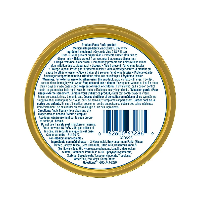 Crème médicamenteuse Penaten pour l’érythème fessier, Original, Pour bébés, Oxyde de zinc 166 grammes