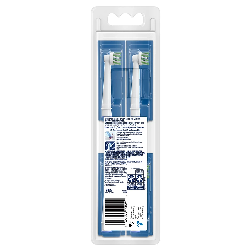 Brossettes de rechange Oral-B Sensibilité et gencives X filaments en X
