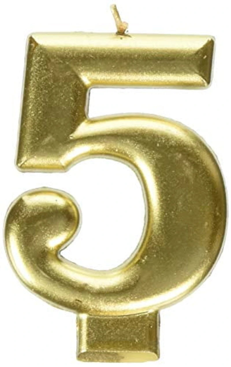 CANDLE #5 GOLD - FRENCH