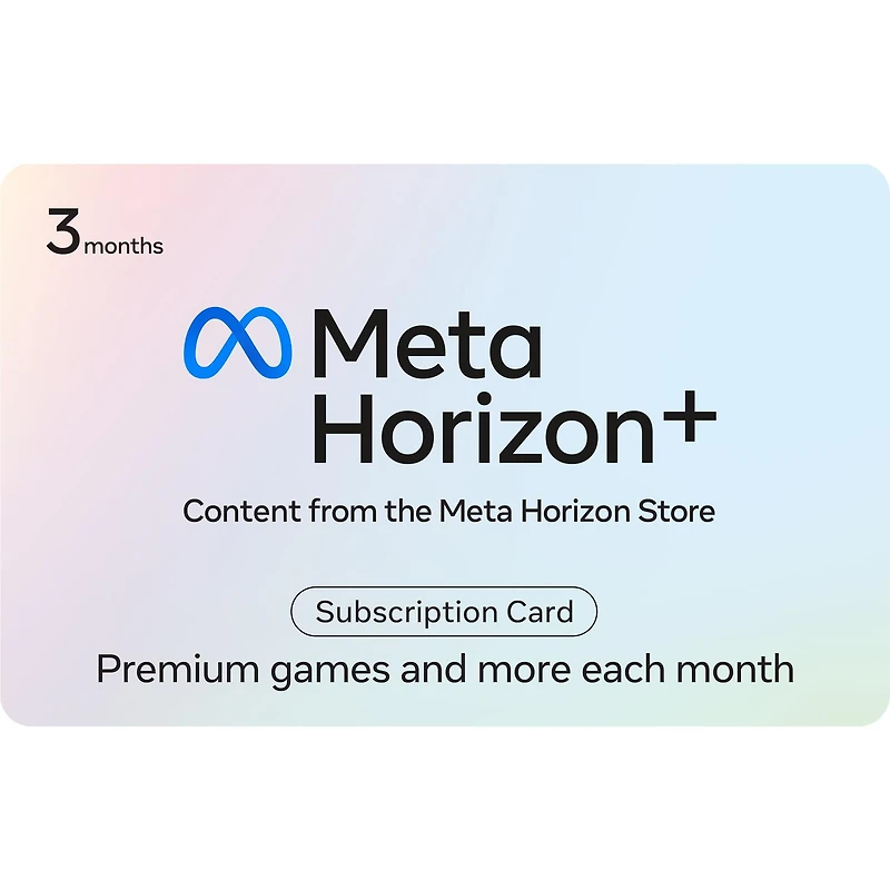 Meta Horizon+ 3-Month Subscription $29.99 Gift Card (Digital Code)