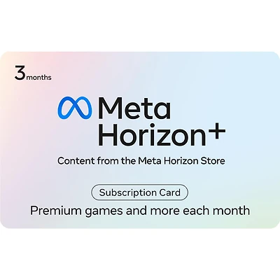 Meta Horizon+ 3-Month Subscription $29.99 Gift Card (Digital Code)