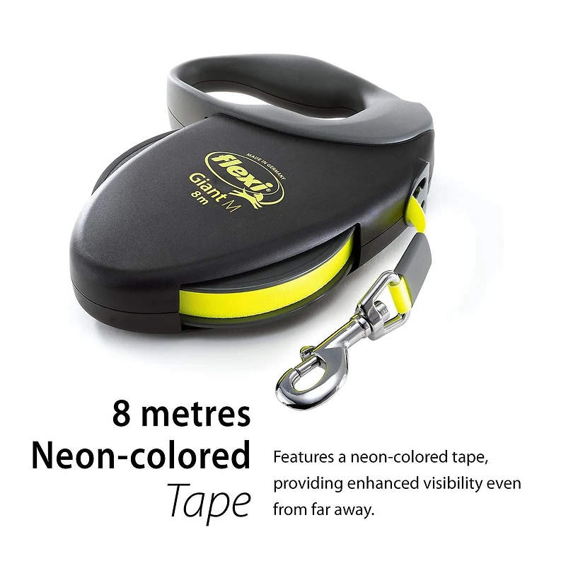 Flexi Giant Moyen 8m Bande Rétractable Chien Laisse