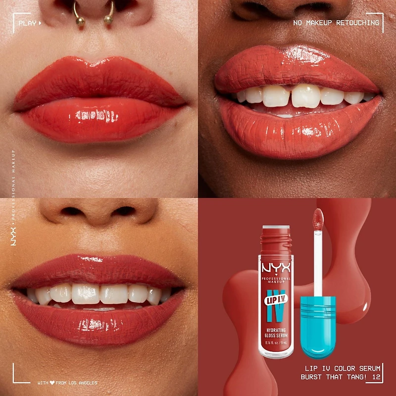 NYX Professional Makeup Sérum brillant à lèvres hydratant Lip IV Hydratation 12 hres