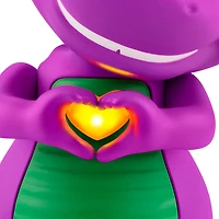 Figurine jouet Barney Mains en cur Le Monde de Barney de Fisher-Price avec musique et lumières pour enfants Âges 2Y+