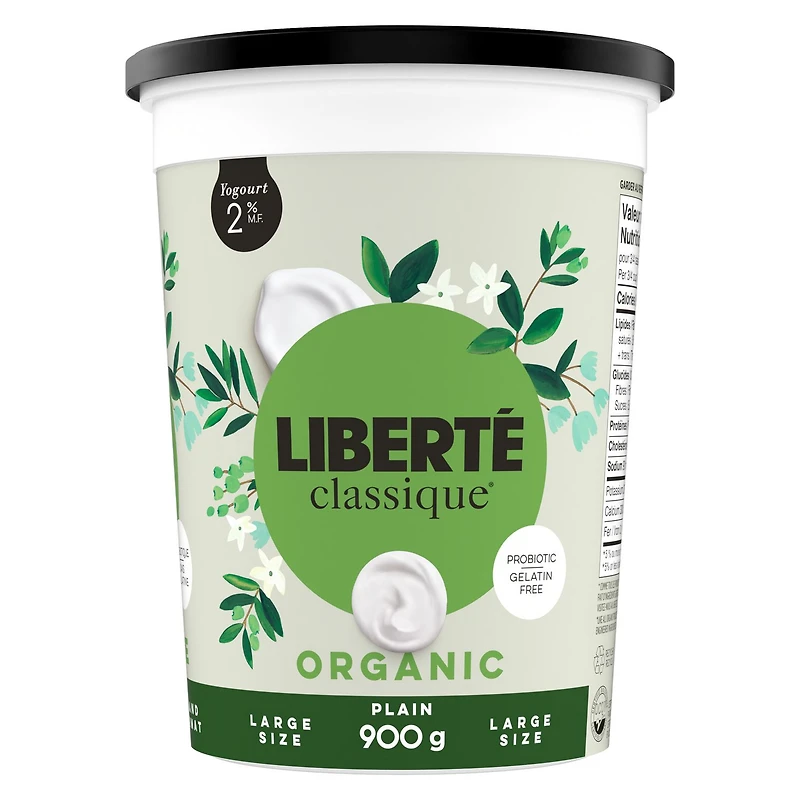 Liberté Classique Organic Plain 2% MF Yogurt