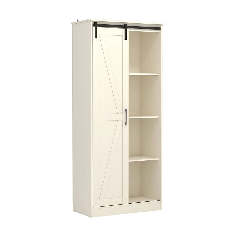 Garde-manger en bois Hillsdale Shelton avec 1 porte de grange coulissante