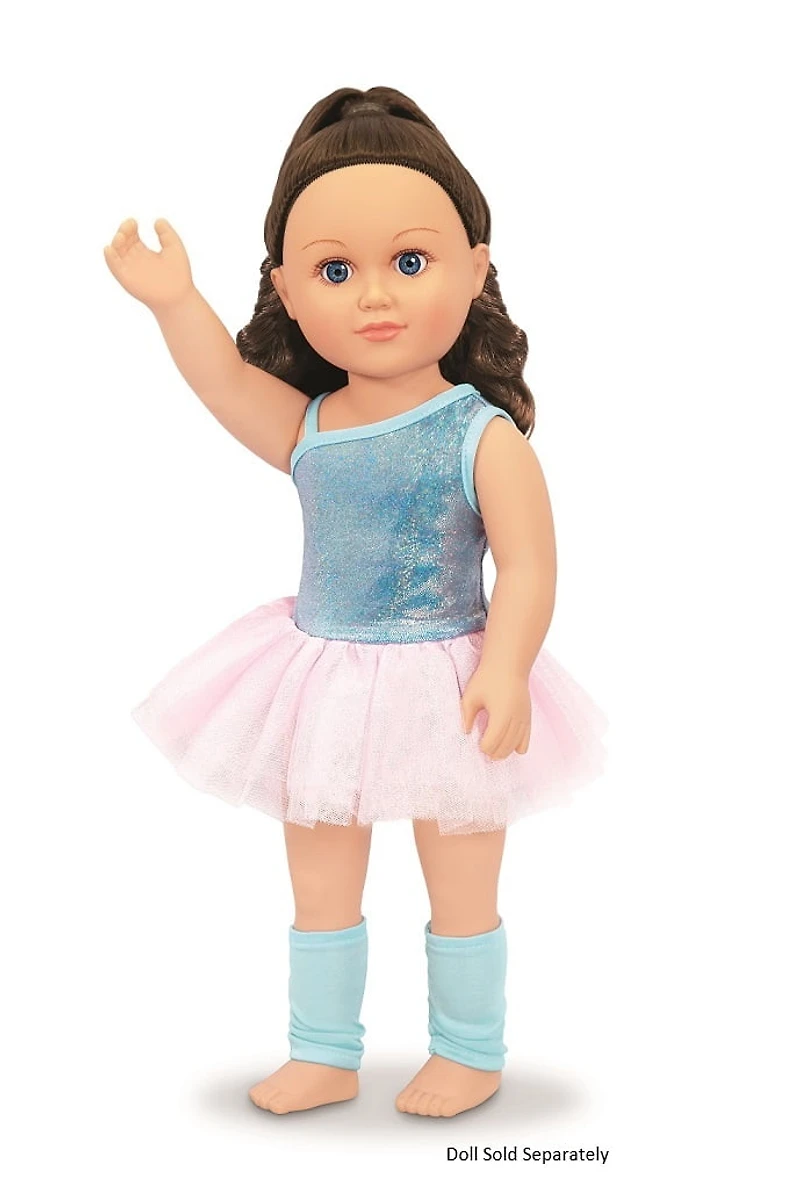My Life As Ballerina Fashion Set for 18-inch Doll, 3 Pieces Included, Blue and Pink