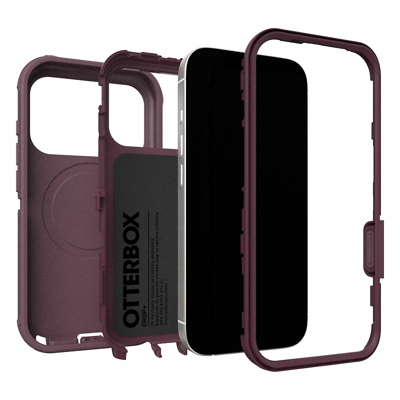 OtterBox Étui Defender Pro MagSafe avec Contrôle de la Caméra Trailhead (Violet) pour iPhone 17 Pro Max