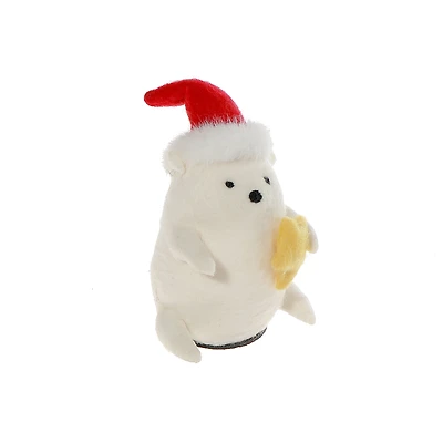 Ours En Laine Éclairé Par Led Avec Étoile