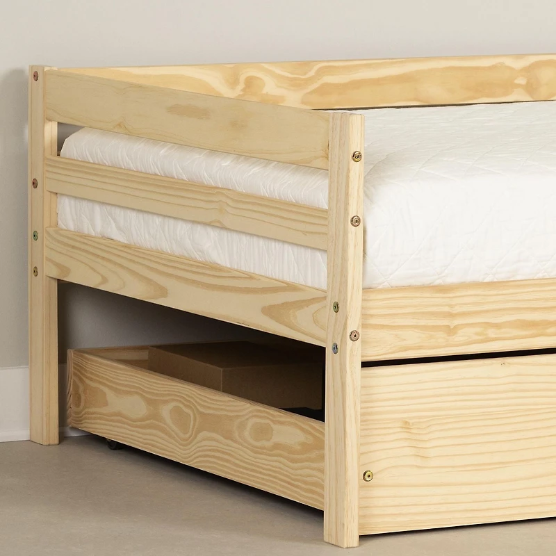 Solid Wood Daybed with Trundle Bed from the collection Sweedi South Shore
