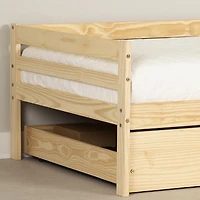 Solid Wood Daybed with Trundle Bed from the collection Sweedi South Shore