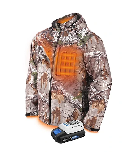 HART 20-Volt Men's Heated Medium-Duty Jacket Kit, Realtree Xtra Camouflage