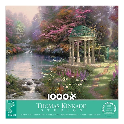 Ceaco Thomas Kinkade The Garden of Prayer 1000-Piece Interlocking Jigsaw Puzzle for Adults Ages 14+